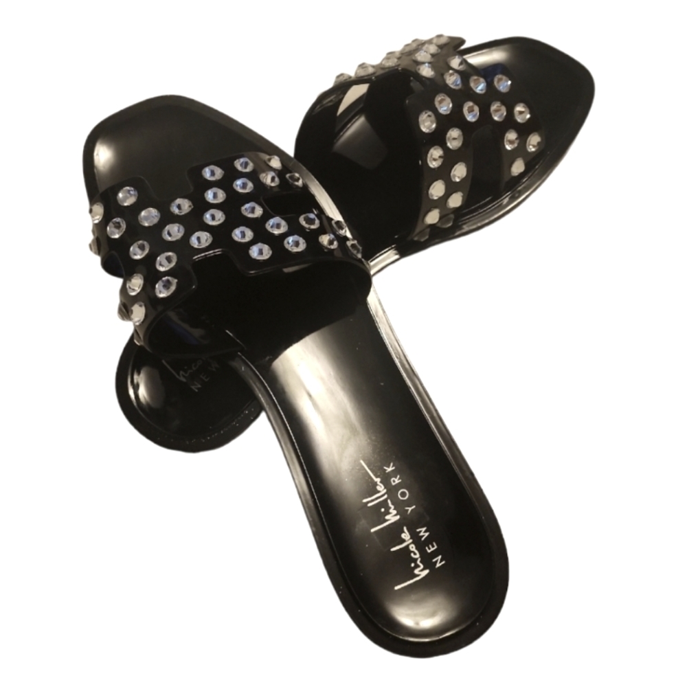 Nicole Miller rhinestone sandals